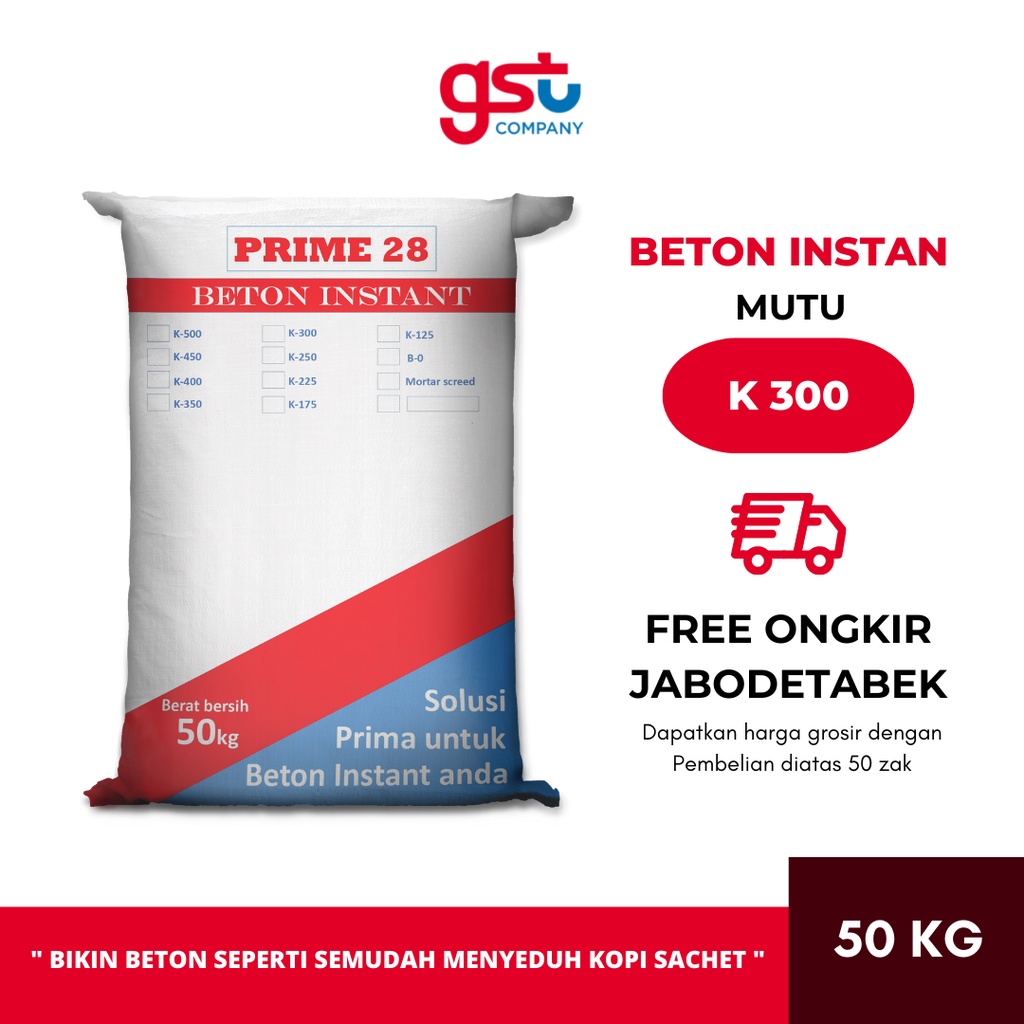 Beton Instan Prime 28 (Mutu K-300)  (Jabodetabek)