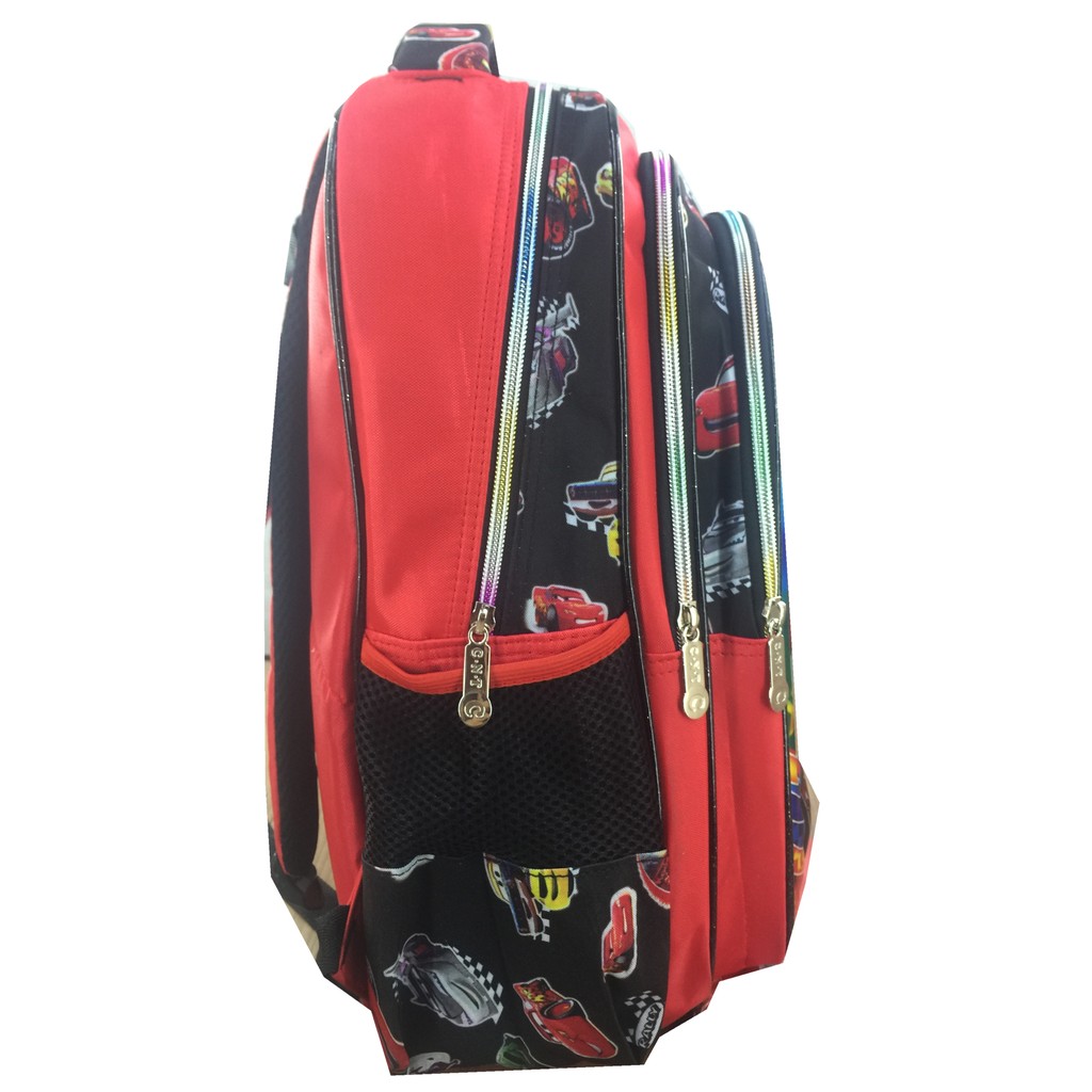 Tas Ransel Sekolah Anak SD 5 Dimensi Gambar Rubah Rubah Cars Lightning McQueen 3 Kantung IMPORT S