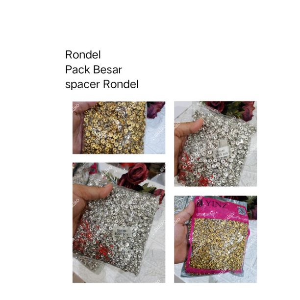 Spacer Rondel 6mm 8mm (PACK BESAR)/ pembatas mutsin / Pembatas Mote / Rondel Donut
