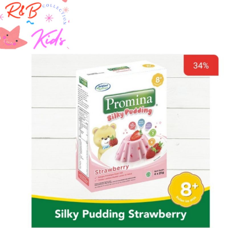 

Promina Silky Pudding Strawberry 100 g 8+ ( 8 bulan ke atas )