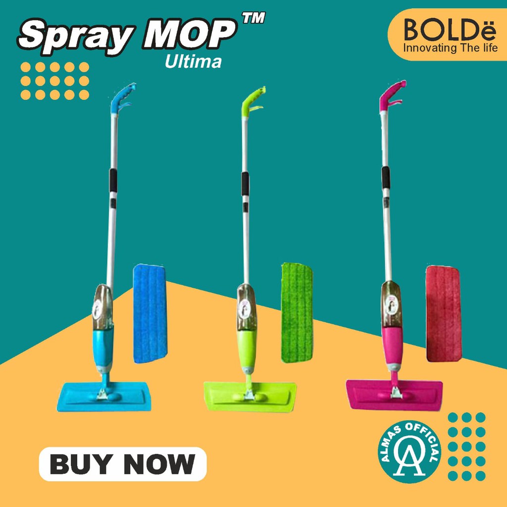 Pell Lantai Alat Bolde Mop Pel Otomatis Kain Putar Lap Murah Super SPRAY MOP ULTIMA BOLDE Asli Ori