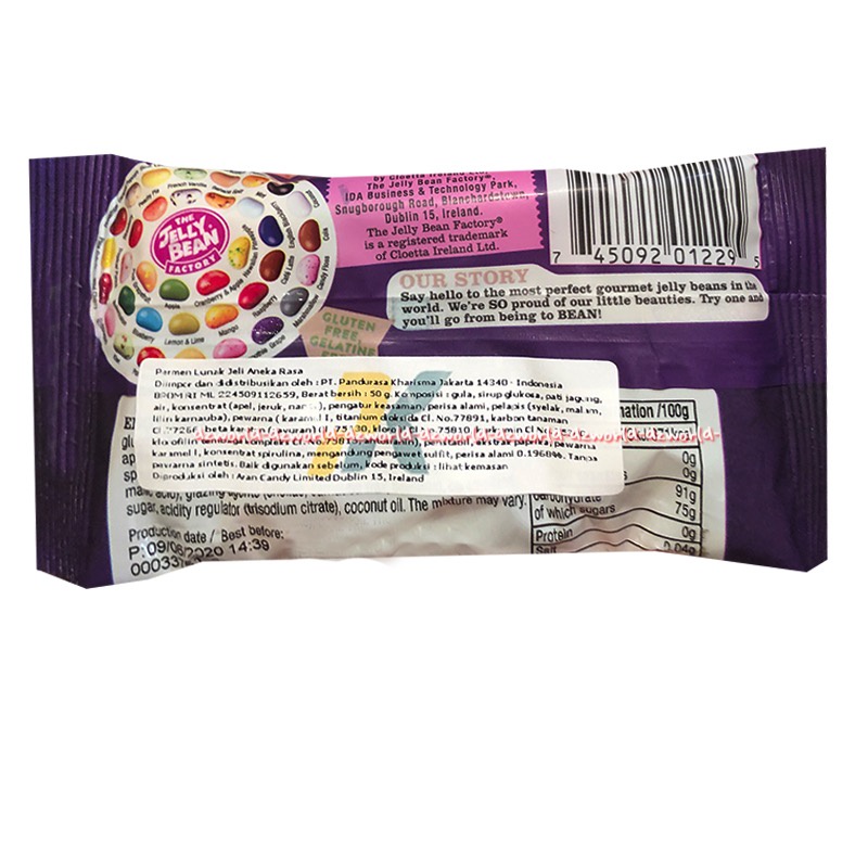 The Jelly Bean Factory 36 Gourment Flavour 50gr Permen Aneka Rasa Jeli Jely Bean Candy cendi Candy