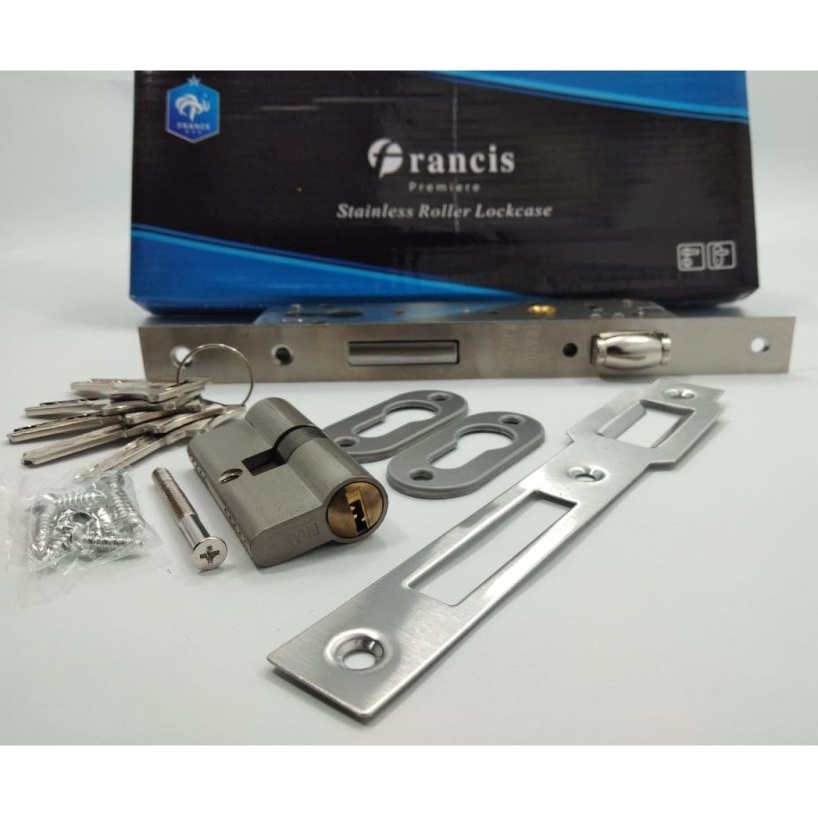 BODY BODI KUNCI PINTU PELOR 5 KEY SILINDER CYLINDER KUNCI PINTU/KUNCI BODI BODY PELOR STAINLESS PINTU DUA DOUBLE RUMAH BERKUALITAS/KUNCI BODY PELOR PINTU SET STAINLESS  / BODY PINTU SET