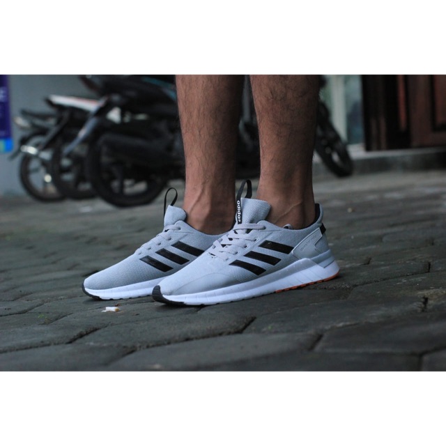 PROMO Sepatu Adidas Running Questar Abu List Hitam Premium Murah