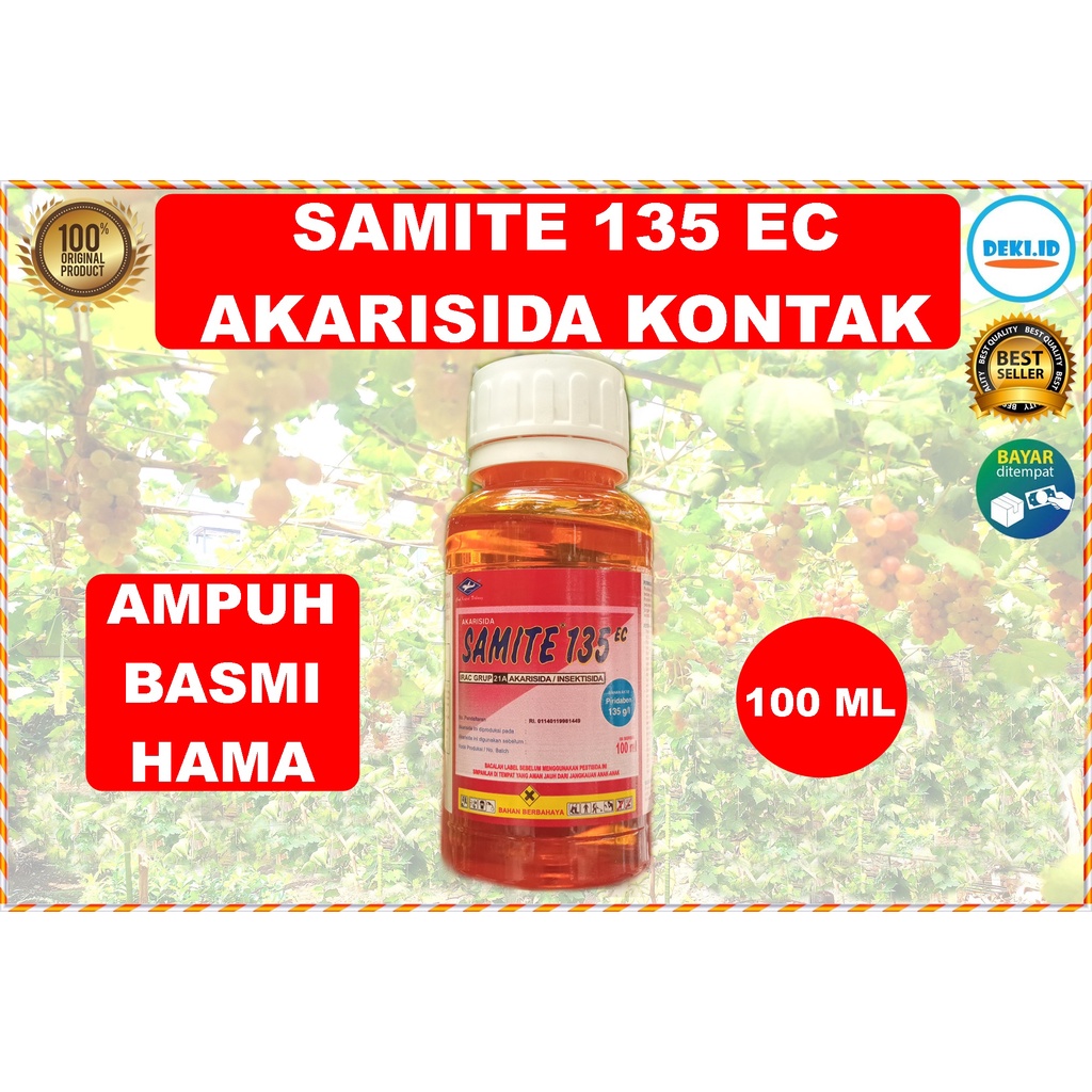 PRODUK- AKARISIDA SAMITE 135 EC 100 ML INSEKTISIDA KONTAK PEMBASMI HAMA TUNGAU OBAT PESTISIDA