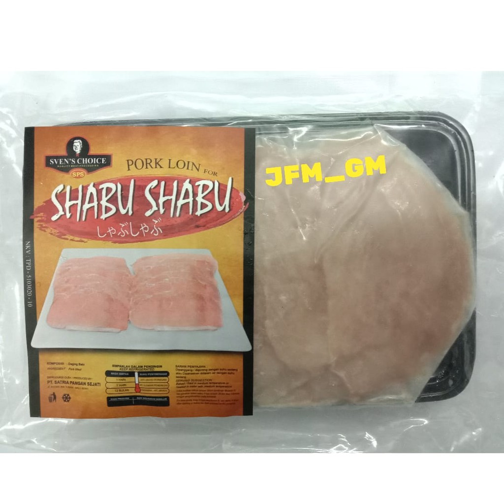 

SVEN'S CHOICE PORK LOIN FOR SHABU SHABU / DAGING SHABU-SHABU MURAH / JUAL DAGING SHABU-SHABU