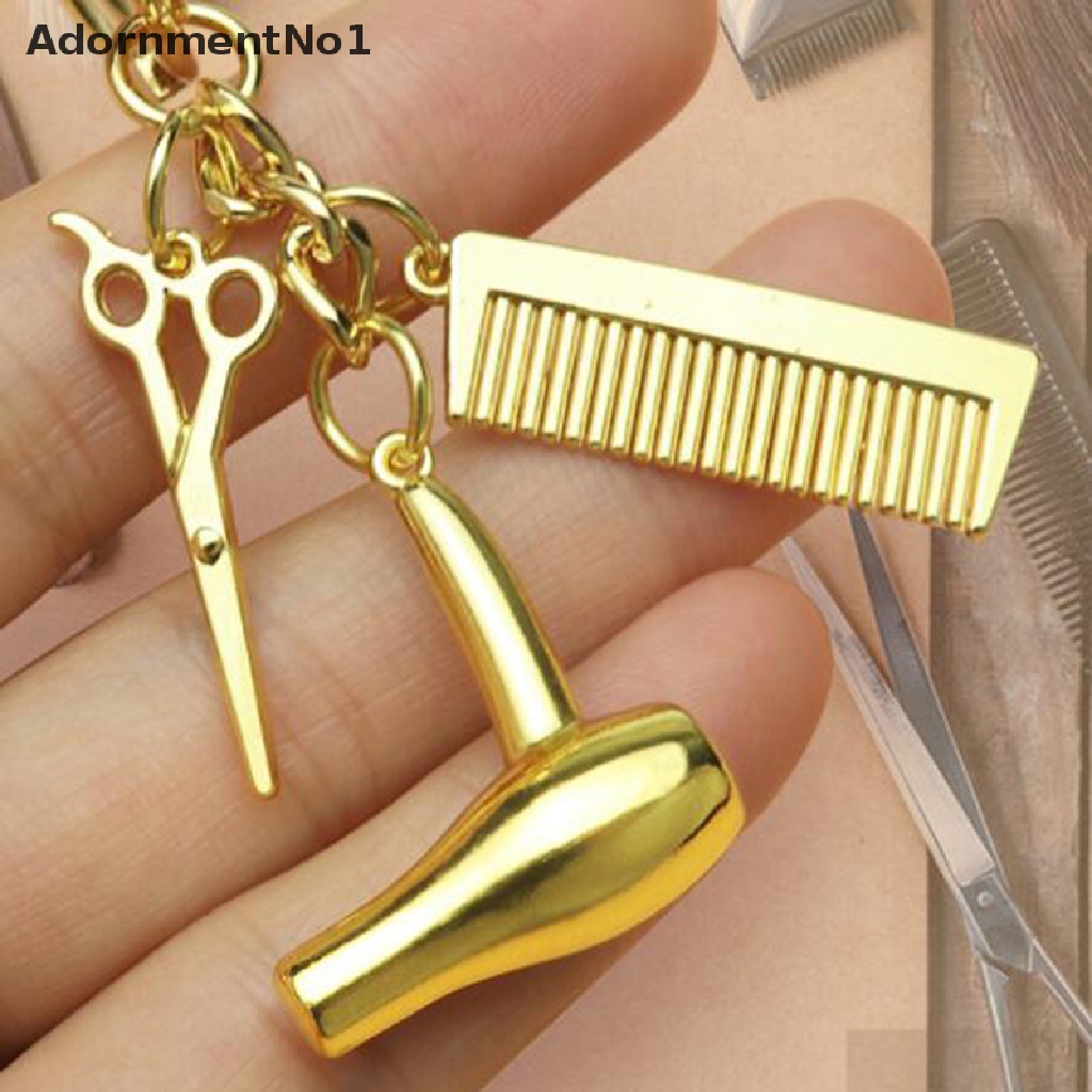 (AdornmentNo1) Gantungan Kunci Bentuk Hair Dryer / Gunting / Sisir