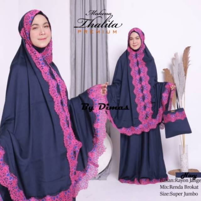 Mukena Jumbo Dewasa Bali Brukat Glitter ORI