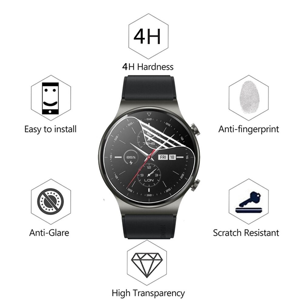 Anti Gores Jelly Hydrogel Huawei Smartwatch GT Runner Band 8 7 Band 6 - 4 - FIT 2 Nano Ultra Shield Myroots Anti Spy - Glare Matte - Blue Ray