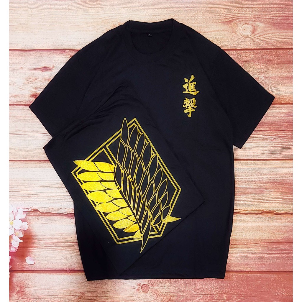 Kaos pria/ATTACK ON TITAN/kaos hitam