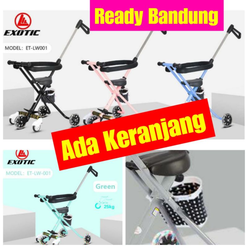 Stroller Exotic ET LW 001 Stroller LW 001Anak Stroller strollerLipat Stroller Ringan Sepeda Roda Tig