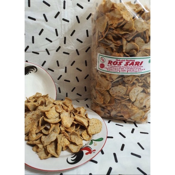 Basreng Baso Goreng Tipis 500Gr Pedas/Asin Oleh Oleh Bandung