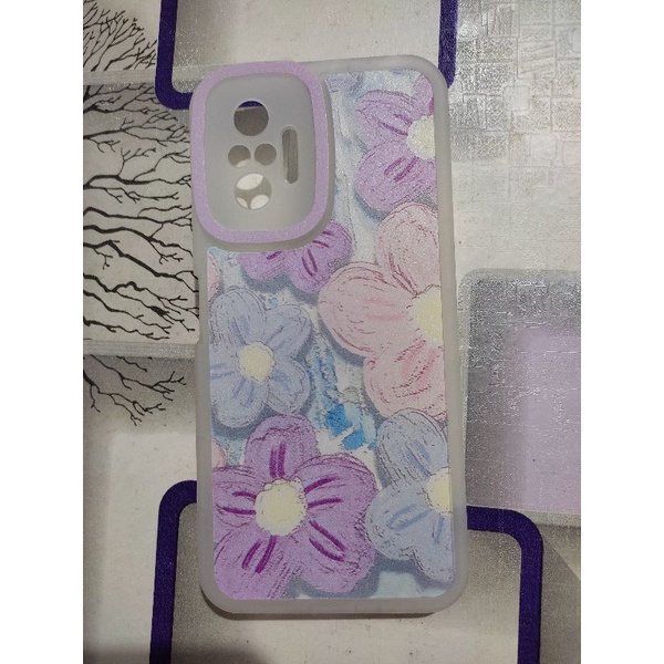 Soft Case TPU Motif Bunga Gaya Retro untuk Xiomi Redmi Note 10 pro