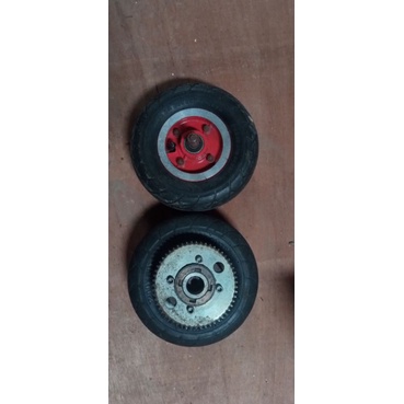 ban dan velg goped ukuran 4in sepasang