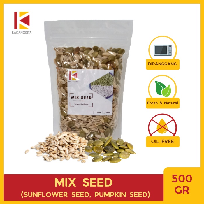 

MIX SEED 500gr Roasted Pumpkin Sunflower Panggang