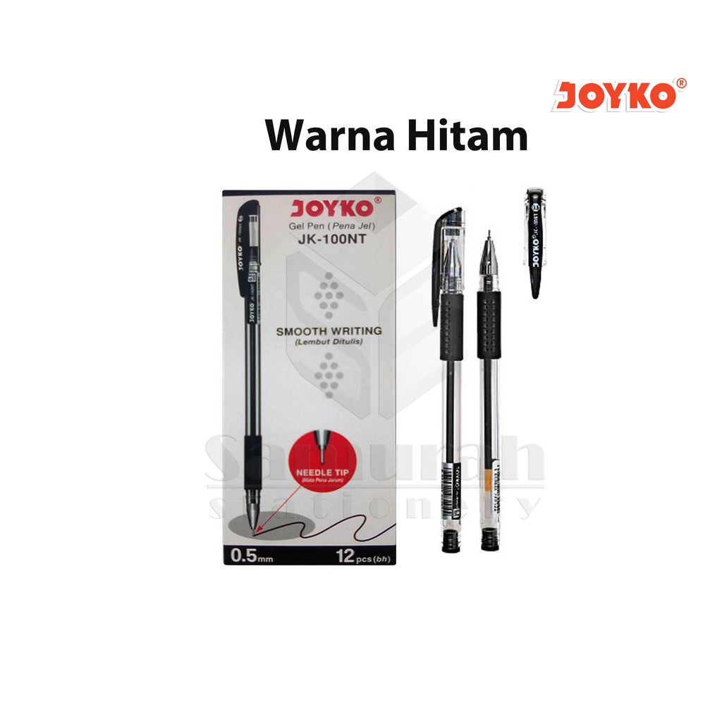 

H7Y Gel Pen Joyko JK 100 (Runcing) / JK 100 NT(Jarum) Pulpen GelPen JK-100 0.5 mm / Bolpen Pengel