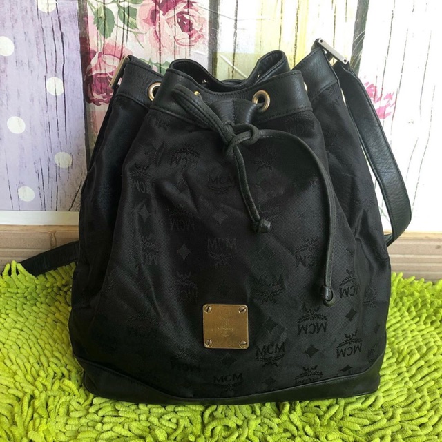 MCM drawstring bag