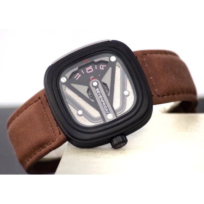 JAM TANGAN PRIA 7FRIDAY KULIT NEW BROWN