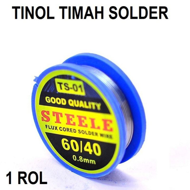 TIMAH SOLDER / TIMAH SOLDER / TIMAH STEELE TS-01 gulungan kecil 1,8m