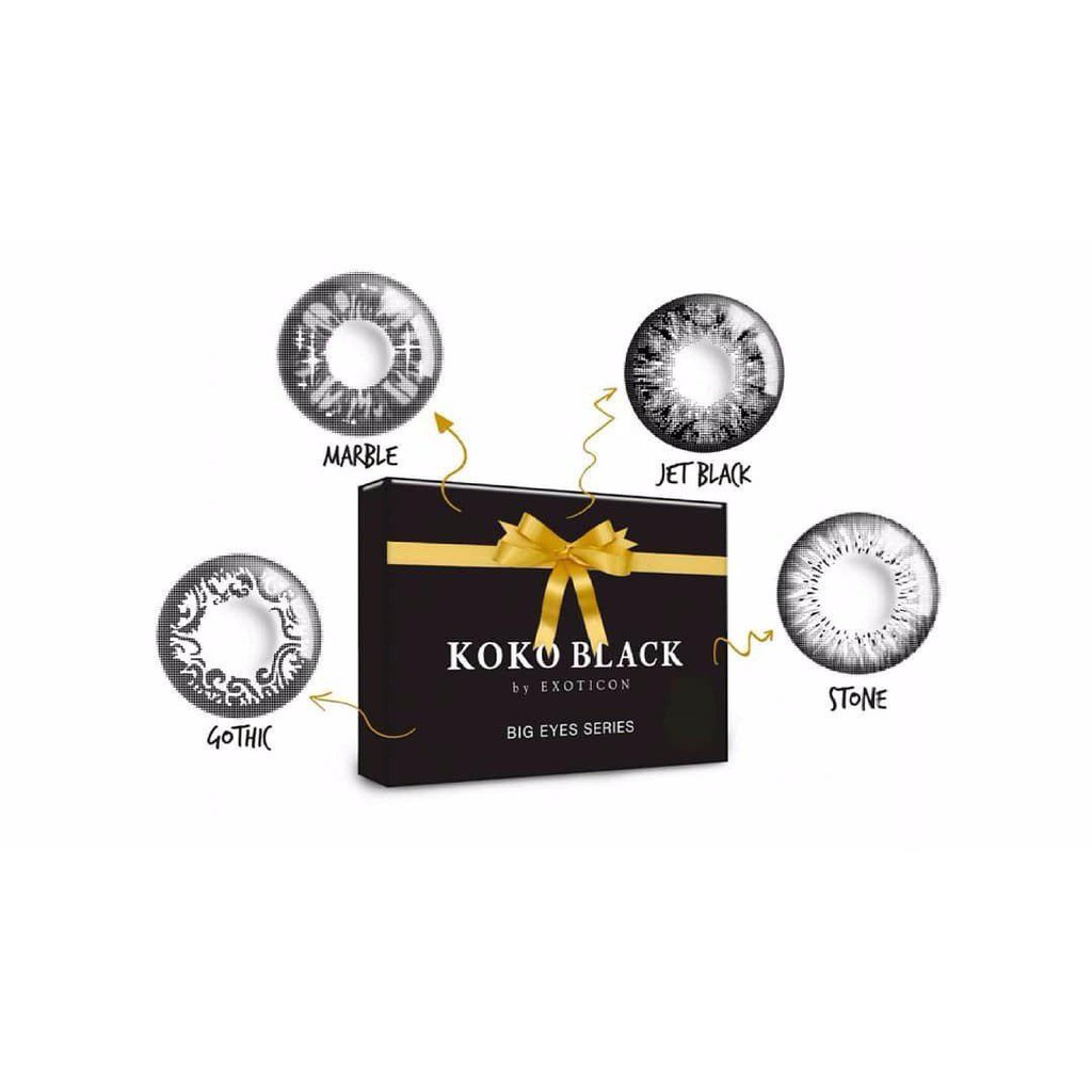 Softlens KOKO Black Min dan Normal by EXOTICON Kemenkes RI 14.5mm