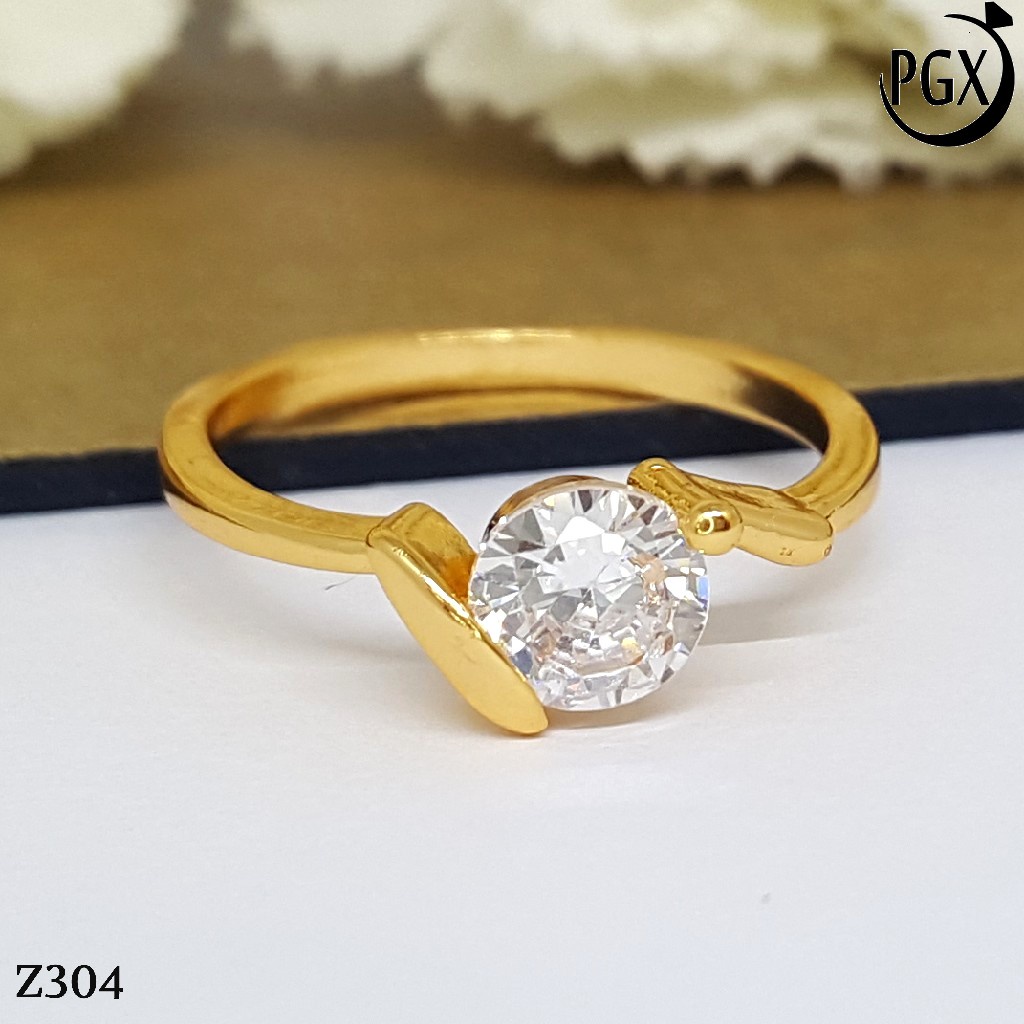 PGX Cincin Xuping Wanita Perhiasan Lapis Emas Aksesoris Fashion Premium - Z304