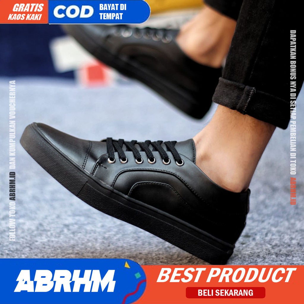 ABRHM x OLIVER Sepatu Casual Sneakers Sepatu Pria Casual Sneaker Kulit Pu Original Sepatu Semi Formal cowo Sepatu Kasual Kerja Kuliah Kondangan Gaya Santai Keren Kekinian Original Murah Terlaris