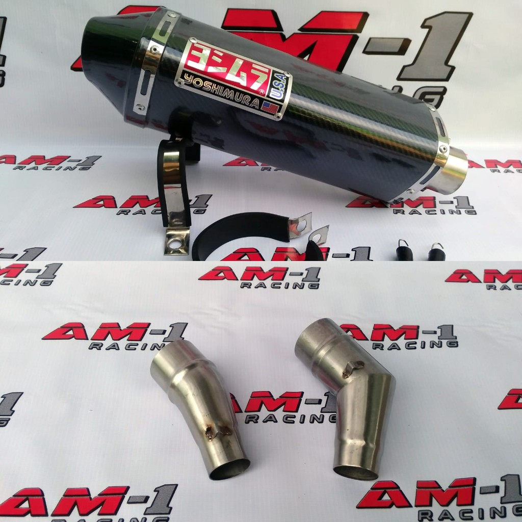 Knalpot Racing Yoshimura Usa Carbon Slip On Ninja 250fi Ninja250 Ninja 250 Fi Karbu SL Mono