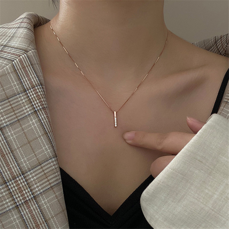 Kalung Rantai Sterling Silver 925 Dengan Liontin Bunga Untuk Wanita