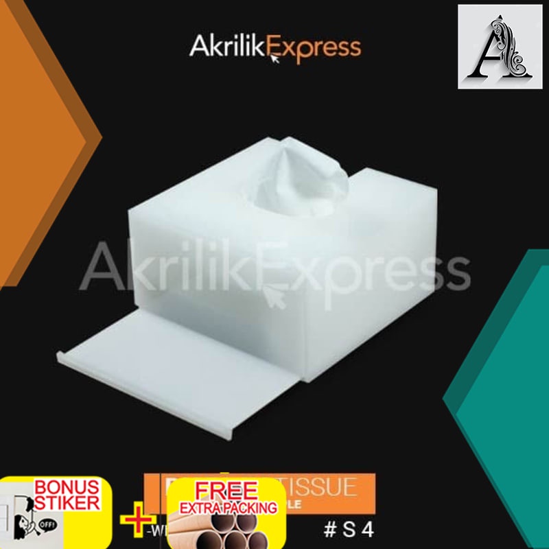 

Terlaris kotak tissue s4 / tempat tissue kotak minimalis / tempat tissue simple - Putih