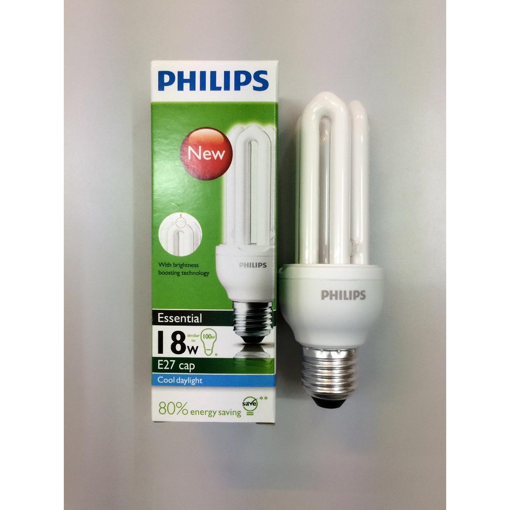 Lampu Philips Essential 18 Watt 18watt 18 W 18w Putih Bohlam Hemat Energi Shopee Indonesia
