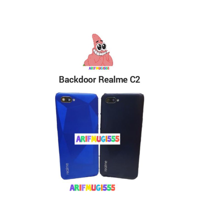 Tutup Belakang Backdoor Back Cover Kesing Casing Housing Realme C2 Original