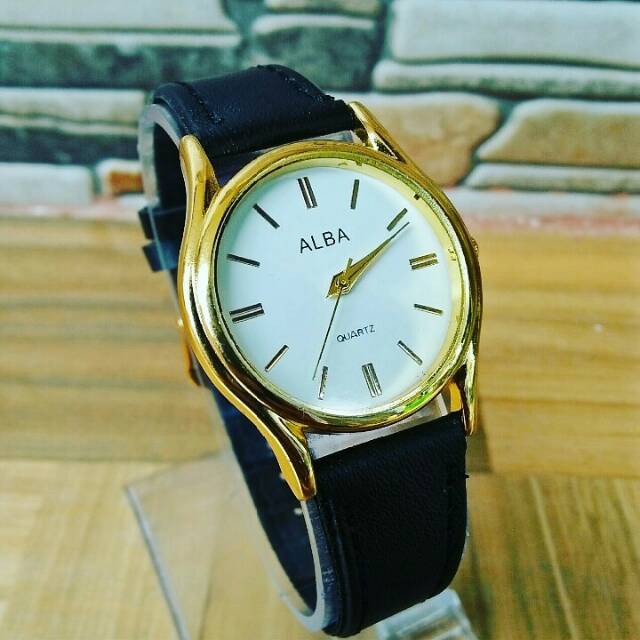 JAM TANGAN WANITA ALBA KALEP BR-020 HITAM-KUNING-PUTIH