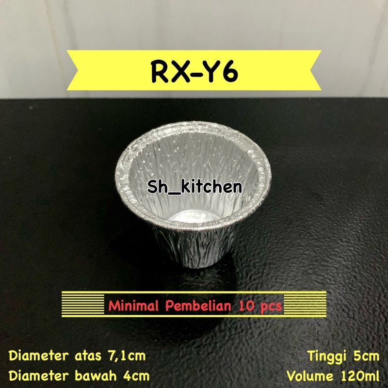 Aluminium foil tray RX-Y6 TANPA TUTUP aluminum bulat