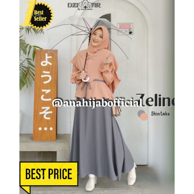 SET ZELINE DRESS DZIMAR GAMIS TERBARU 2022