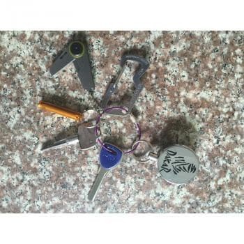 Tali Besi Baja Serbaguna` Stainless Steel Wire Loop Rope Carabiner` Gantungan Kunci Multifungsi Karabiner Metal