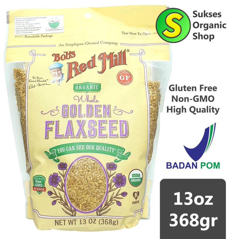 

Organic Whole Golden Flaxseed | Bob's Red Mill | 368g