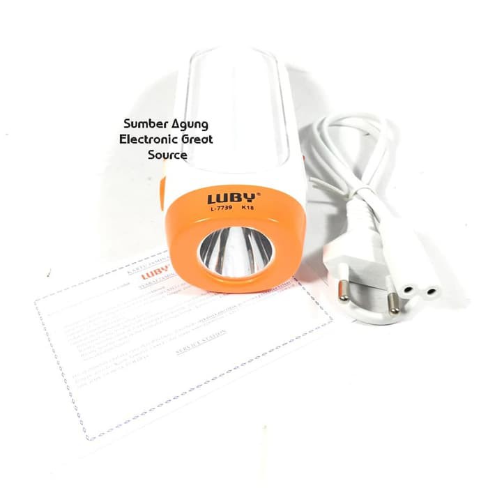 Emergency Luby L7739 3W Tahan 4Jam 1200mAh Charge Berkualitas Awet