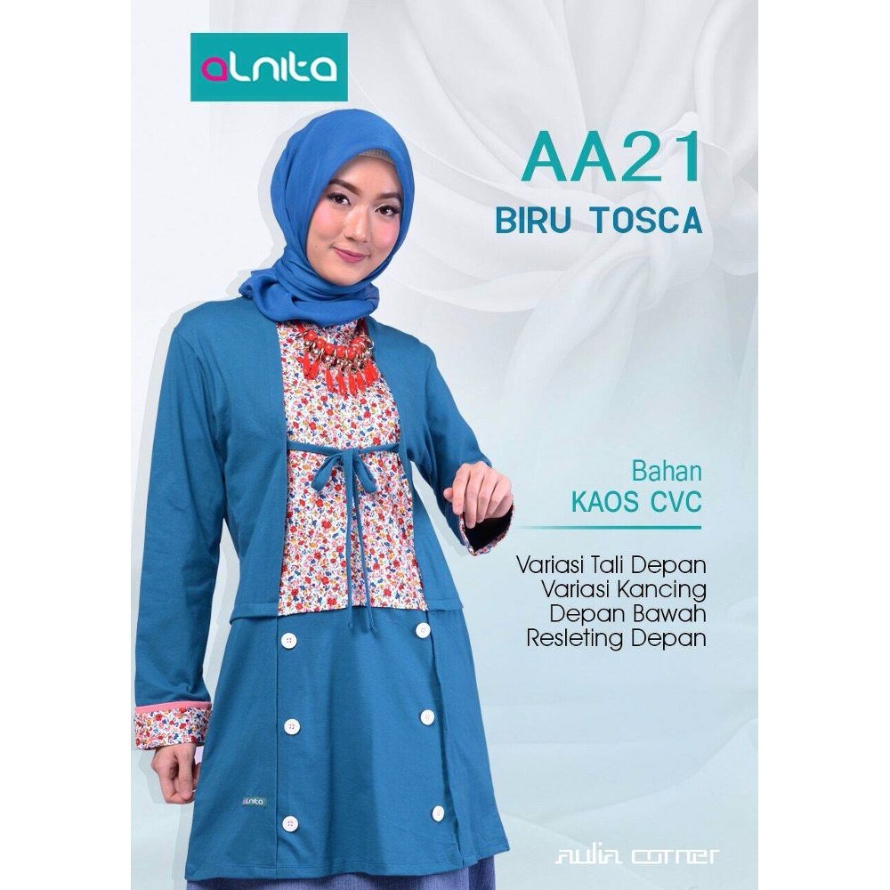 PROMO TERBARU Baju Wanita Alnita AA 21 Tosca Baju Atasan Wanita