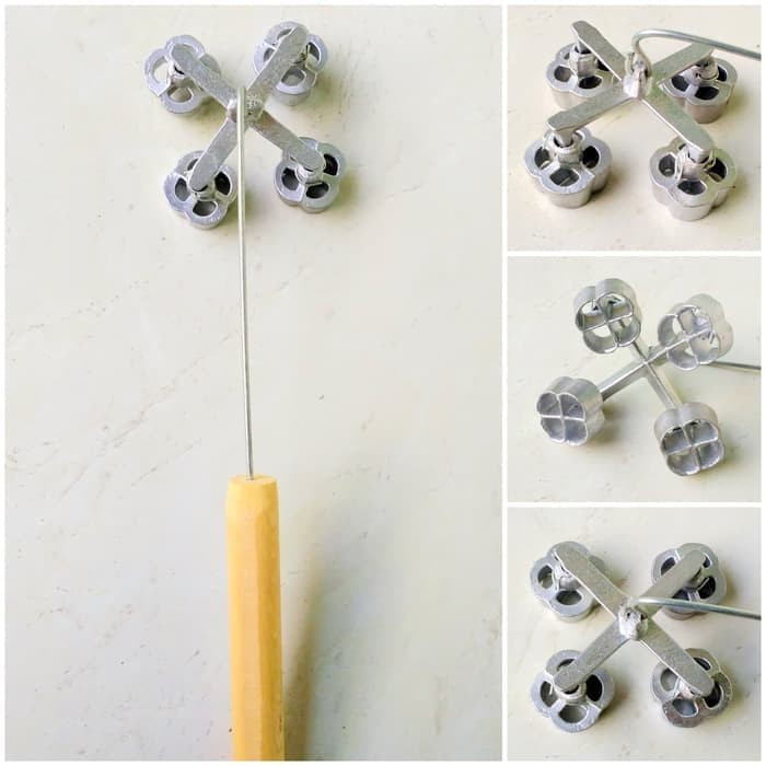 cetakan kembang goyang bunga gandeng mini