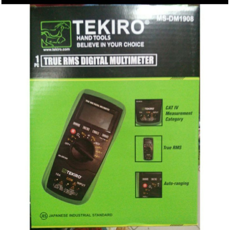 TEKIRO Digital Multimeter True RMS Multitester Tekiro MS-DM1908