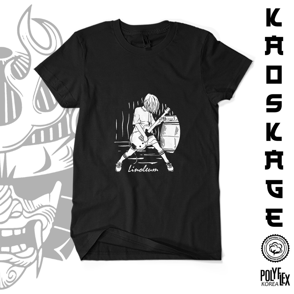 BISA COD Kaos Baju Distro LINOLEUM NOFX 100 % Cotton Combed 30s Cewek Cowok Unisex Tees Terbaru Kere