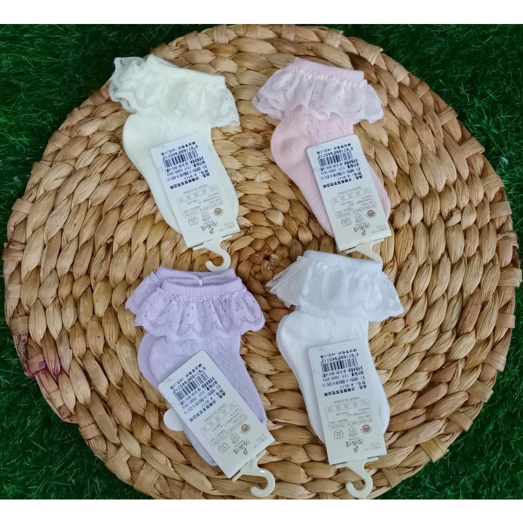 Kaos Kaki Bayi Warna Renda Lipat