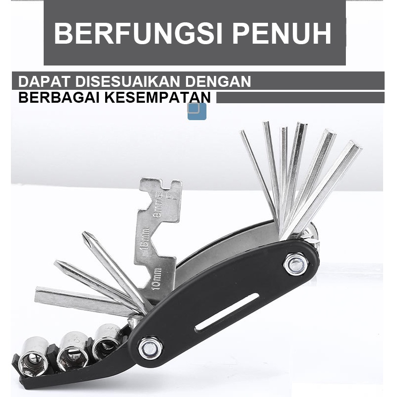 Bike ToolKit Kunci Sepeda Set Kunci Sepeda Tool Kit United 15 In 1