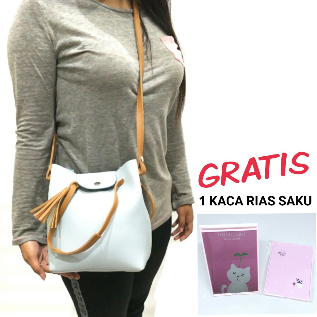 Jual Murah Tas Wanita Serut GRATIS Cermin Rias