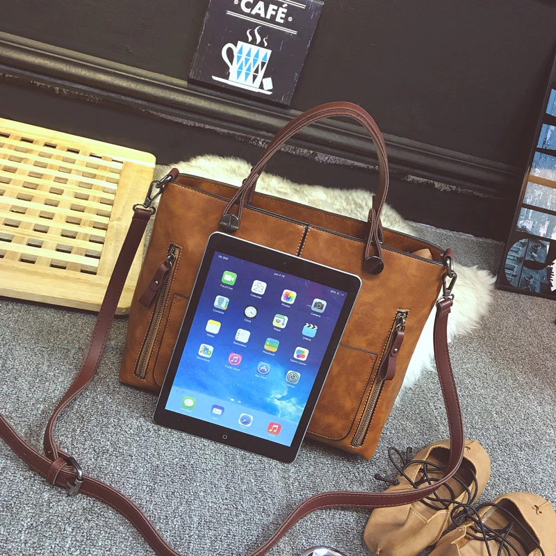 Tas Kerja kantor wanita PREMIUM,  Tas Selempang Tote Wanita Vintage Shoulder Bag, Korea Japan Style