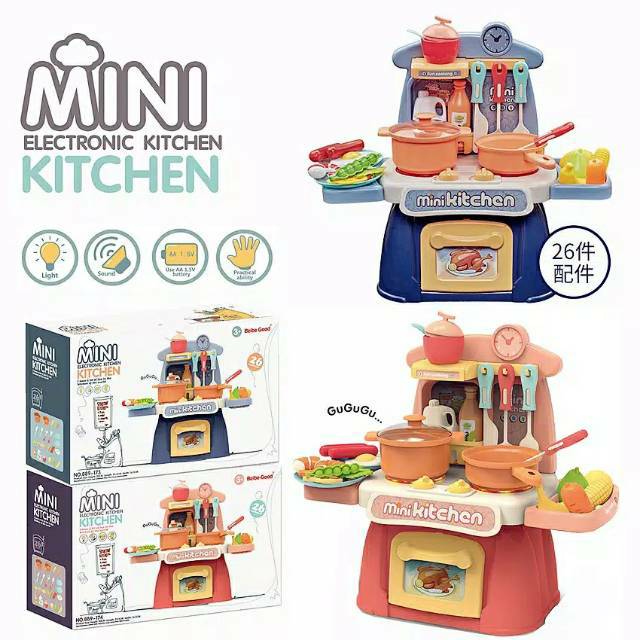 Tma / Mainan Anak Mini Electronic Kitchen Set  / Mini Kitchen Set Isi 26pcs