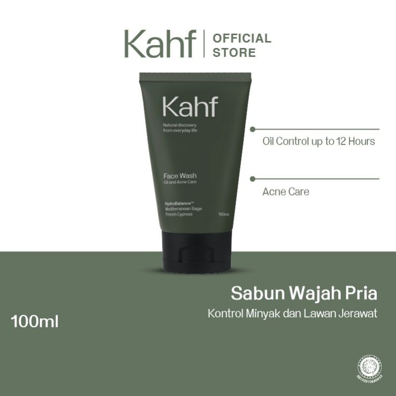 Kahf Face Wash Oil and Acne Care 100ml/Sabun Wajah