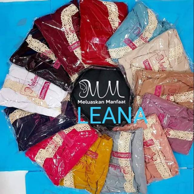 Bergo Leana Syar'i Jilbab Panjang Bahan Jersey Renda