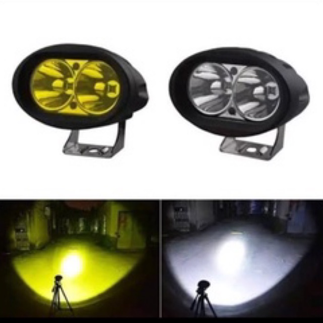 Lampu tembak sorot LED OWL 20 watt 3 mode worklight cree 2 mata kuning putih model teropong