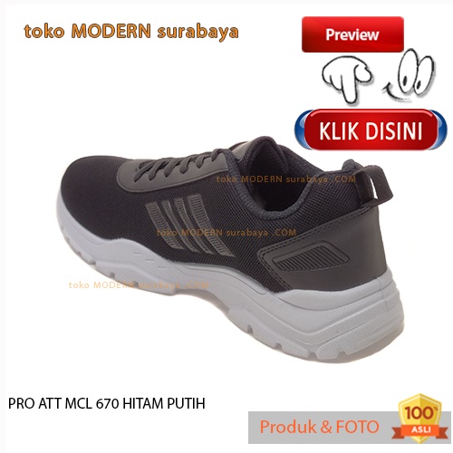 PRO ATT MCL 670 HITAM PUTIH Sepatu sekolah anak snekers casual